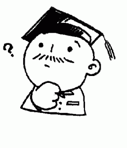 考える
